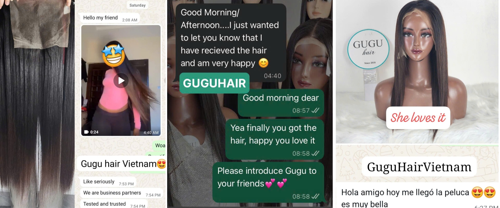 Customer feedback on bone straight Vietnamese human hair (1)