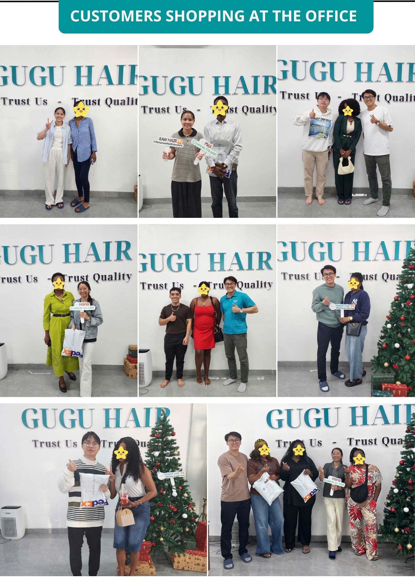 Customers shopping at the office