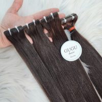 brown invisible tape ins - gugu hair
