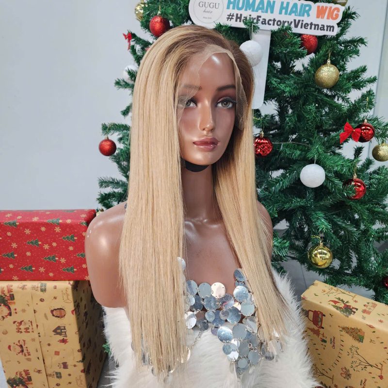 Luxury Blonde Bone Straight Raw Vietnamese Human Hair Wig