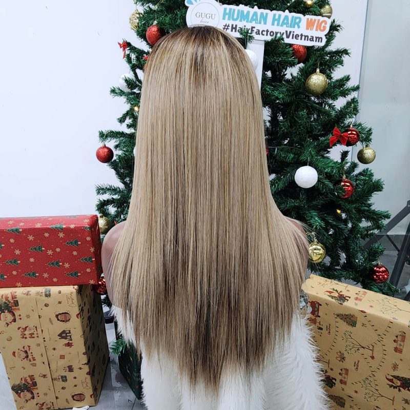 Luxury Blonde Bone Straight Raw Vietnamese Human Hair Wig