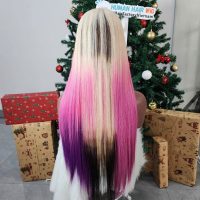Blonde Pink Ombre Bone Straight Raw Vietnamese Human Hair