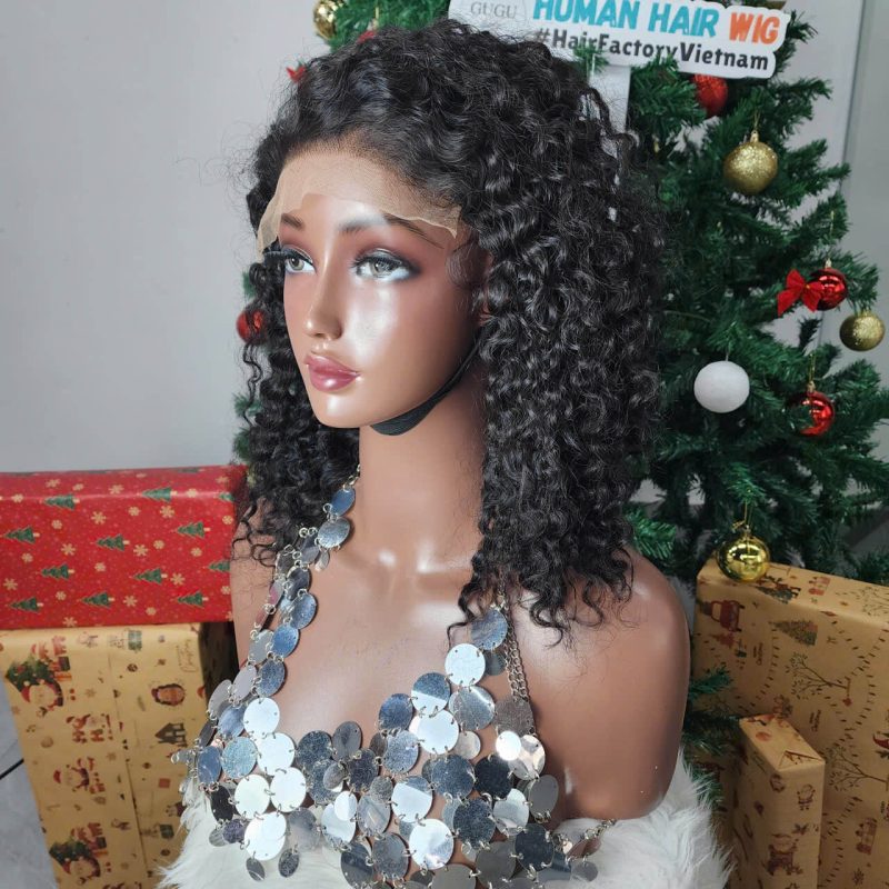 HD Lace Burmese Curly Wig Natural Color Human Hair Wig