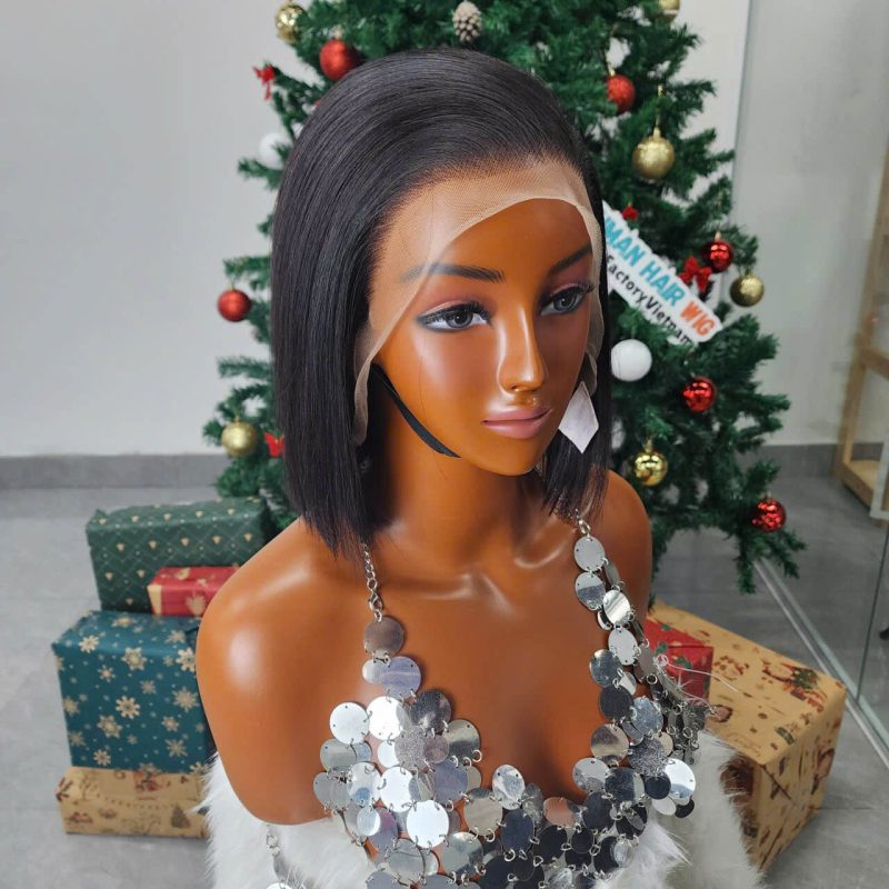 Straight 8 Inch Lace Front Human Hair Wigs