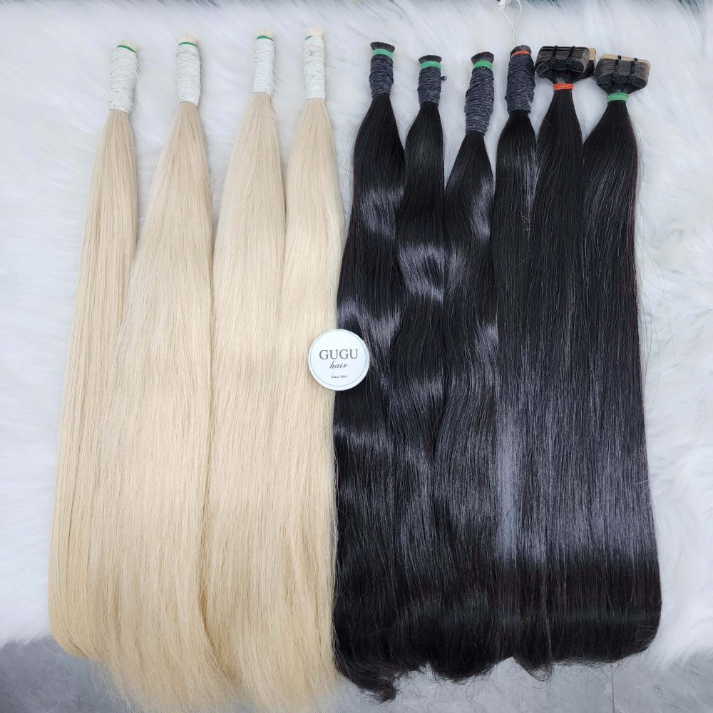 GUGU HAIR – Vietnamese Bone Straight Hair Wig – 100% Raw Human Hair 35 Best Vietnamese Raw Hair Extension Collection