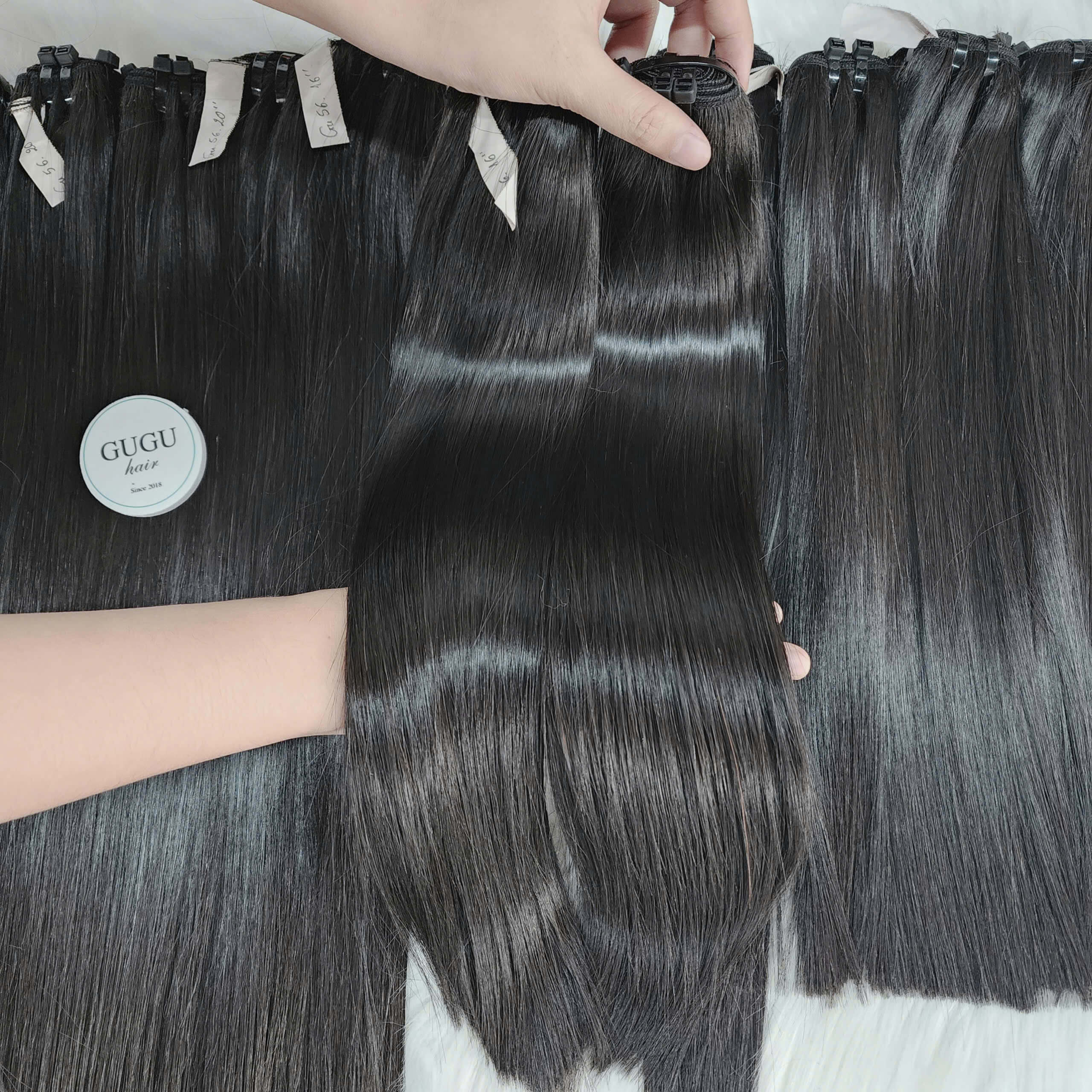 bone straight human hair bundles 3