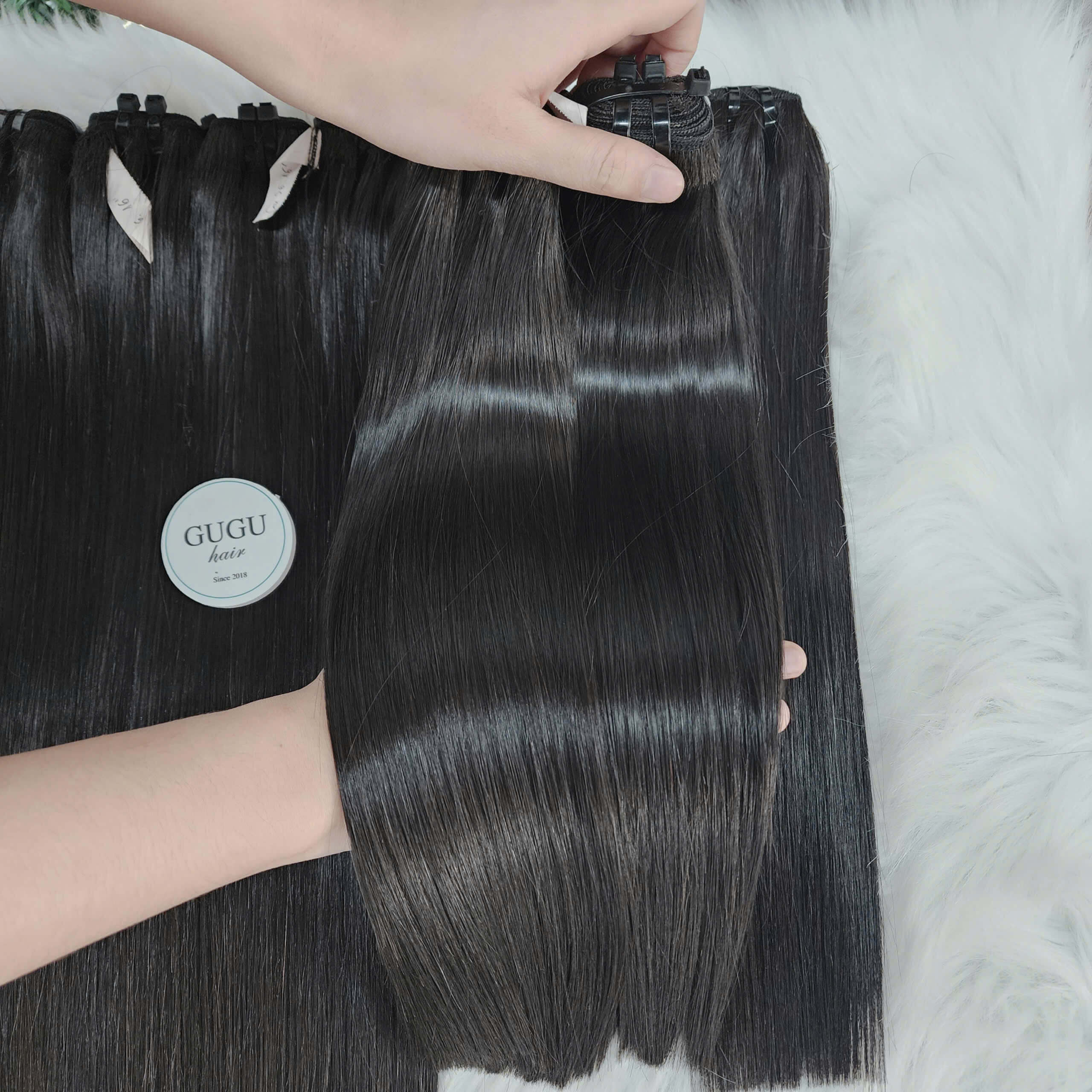 bone straight human hair bundles 4