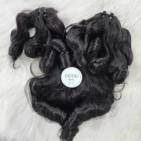 Super Density Weft Curly Hair Bundle 100% Raw Vietnamese hair