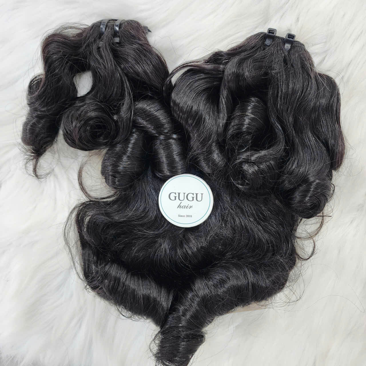 Super Density Weft Curly Hair Bundle 100% Raw Vietnamese hair