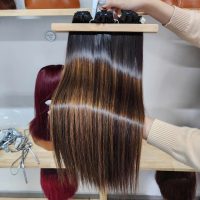 ombre human hair bundles with closure