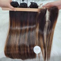 Premium Weft Hair Ombre HD Closure