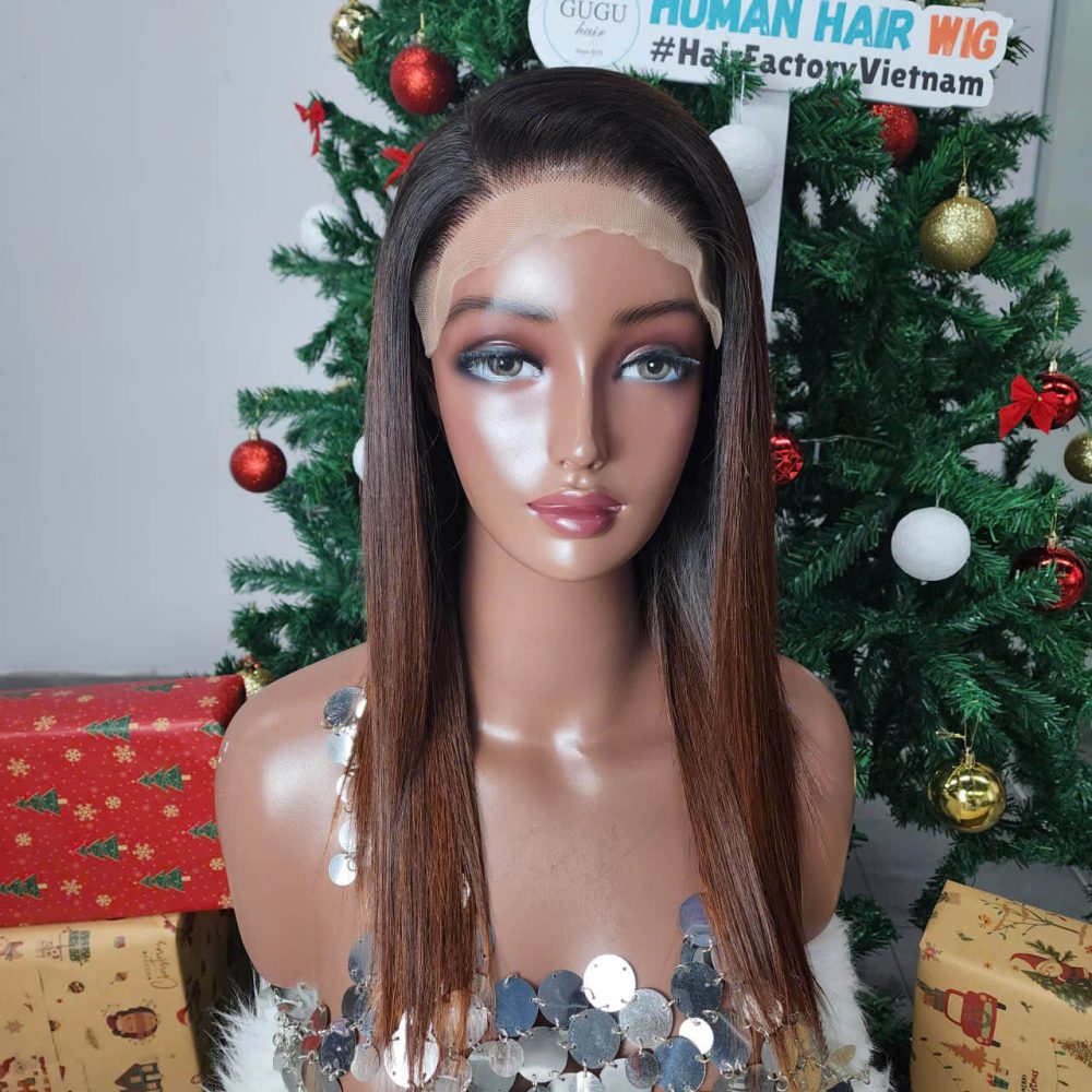 Gluness Bone Straight Ombre Raw Vietnamese Human Hair Wig