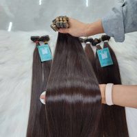 Premium Tape-In Hair Extensions – #2 Color Raw Vietnamese Human Hair | GUGU HAIR 4 Premium Tape - In #1 Color Raw Vietnamese Human Hair