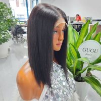 Glueness Bob Wigs 10 Inch Nartural Color Raw Vietnamese Human Hair