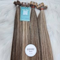Tape - In Ash Brown Balayage Bone Straight Raw Vietnamese Hair Extension