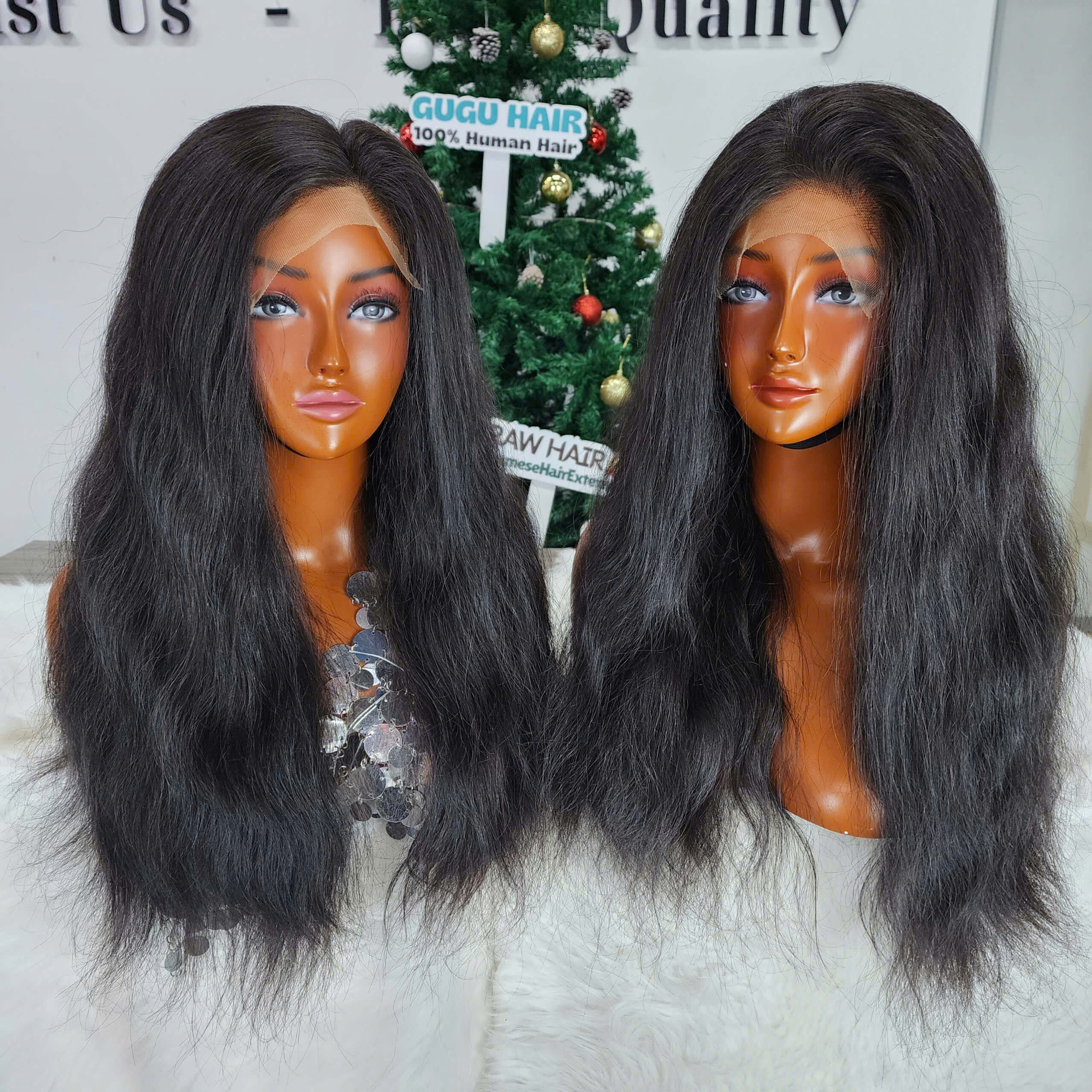 Natural Black Straight 13x4 Lace Front Wig – 18 Inch, 100% Human Hair