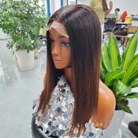 Ombre Brown Straight With Layers - Breathable & 3D Fitted Glueless Human Hair Wig