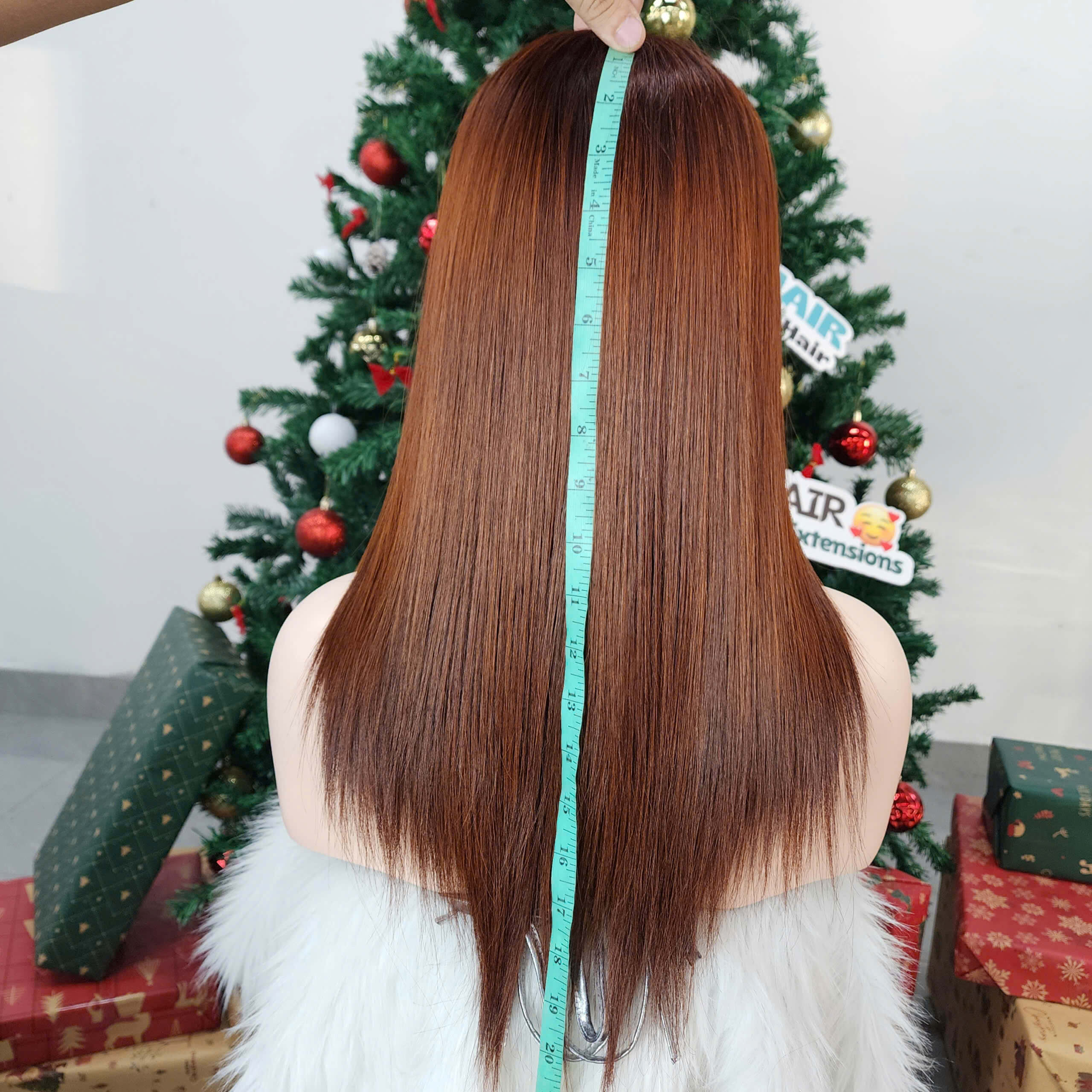 14 Inches Bone Straight Wig Light Brown Color Raw Vietnamese Hair