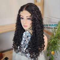 20 Inches Deep Wave Wig Natural Color Raw Vietnamese Human Hair