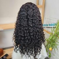 20 Inches Deep Wave Wig Natural Color Raw Vietnamese Human Hair