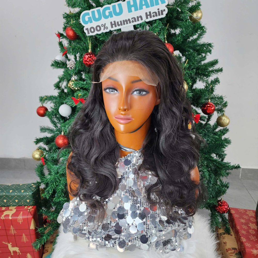 Premium 20 Inches Body Wave Wig Natural Color Raw Vietnamese Human Hair