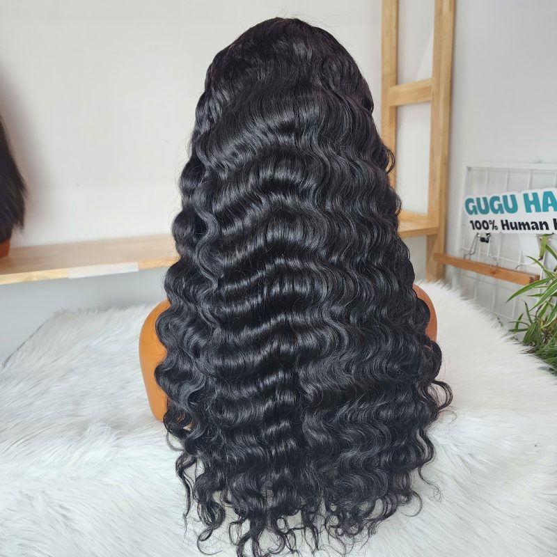 22 Inches Deep Wave Wig Natural Color Raw Vietnamese Hair