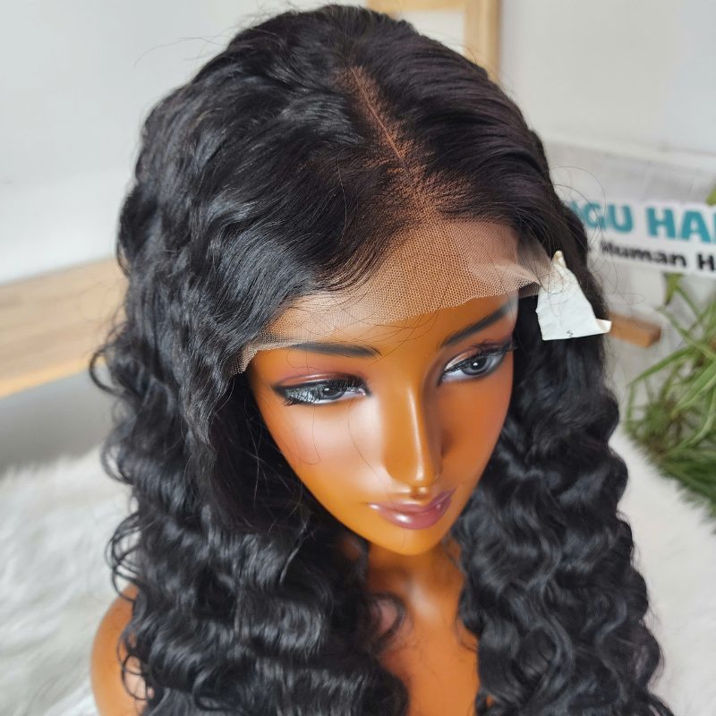 22 Inches Deep Wave Wig Natural Color Raw Vietnamese Hair