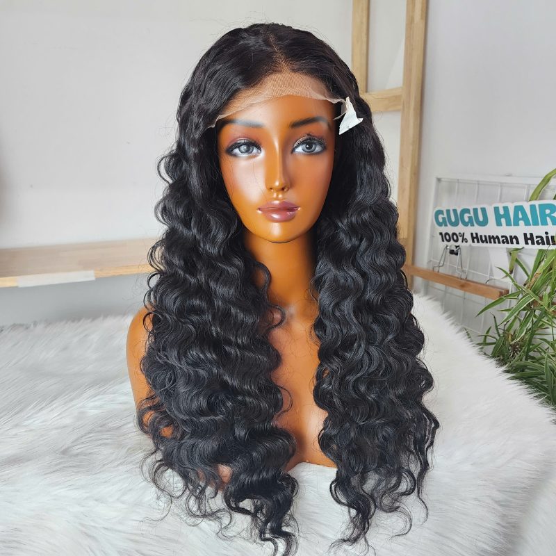 22 Inches Deep Wave Wig Natural Color Raw Vietnamese Hair