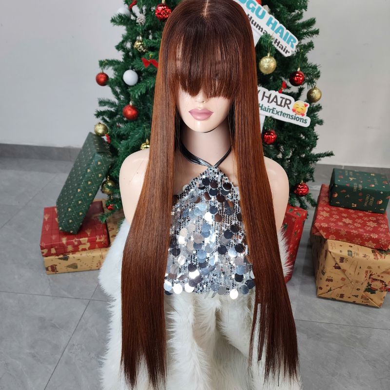 30 Inches Bone Straight Wig Light Brown Raw Vietnames Hair 7 30 Inches Bone Straight Wig Light Brown Raw Vietnames Hair
