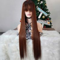 30 Inches Bone Straight Wig Light Brown Raw Vietnames Hair 6 30 Inches Bone Straight Wig Light Brown Raw Vietnames Hair