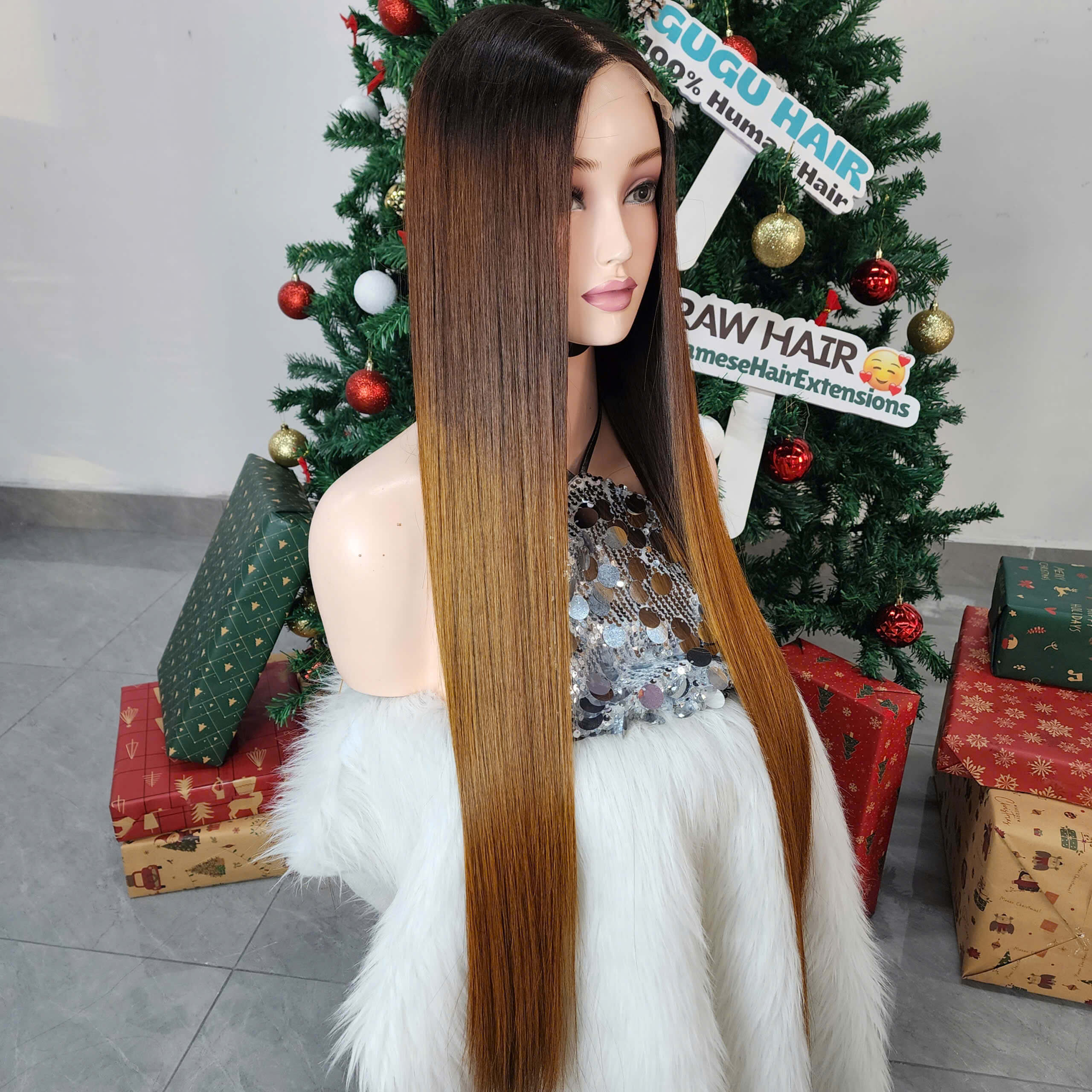 28 Inches Bone Straight Wig Ombre Color Raw Vietnamese Hair 9 28 Inches Bone Straight Wig Ombre Color Raw Vietnamese Hair