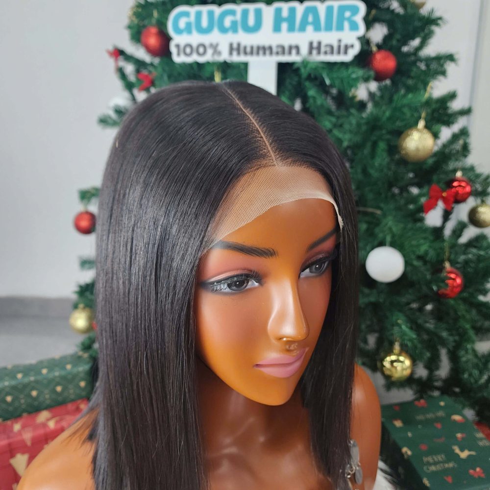 Gluness 10 Inches Bone Straight Bob Wig HD Lace Raw Vietnamese Hair