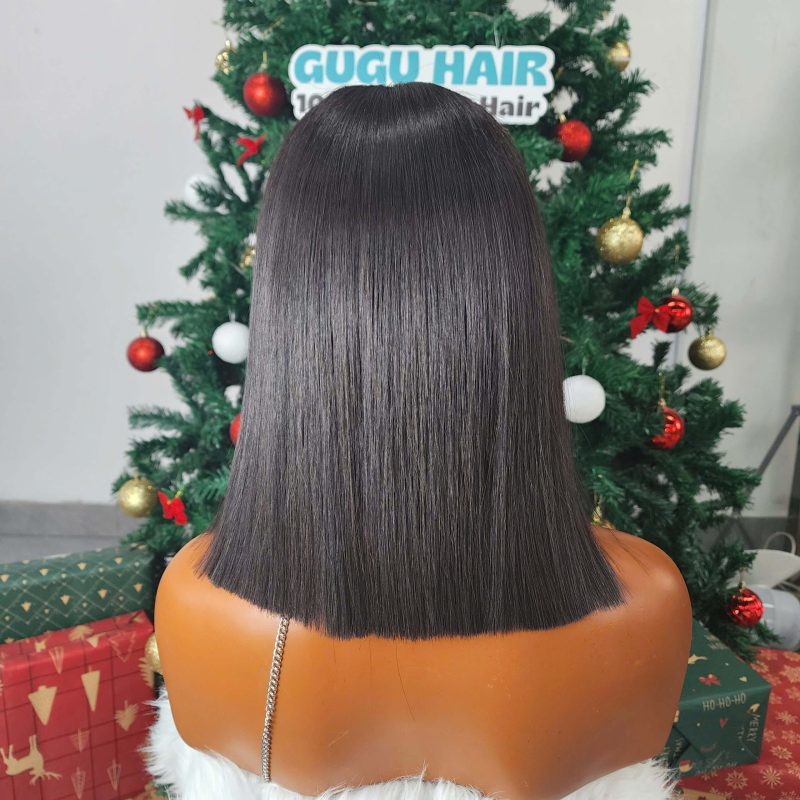 Gluness 10 Inches Bone Straight Bob Wig HD Lace Raw Vietnamese Hair