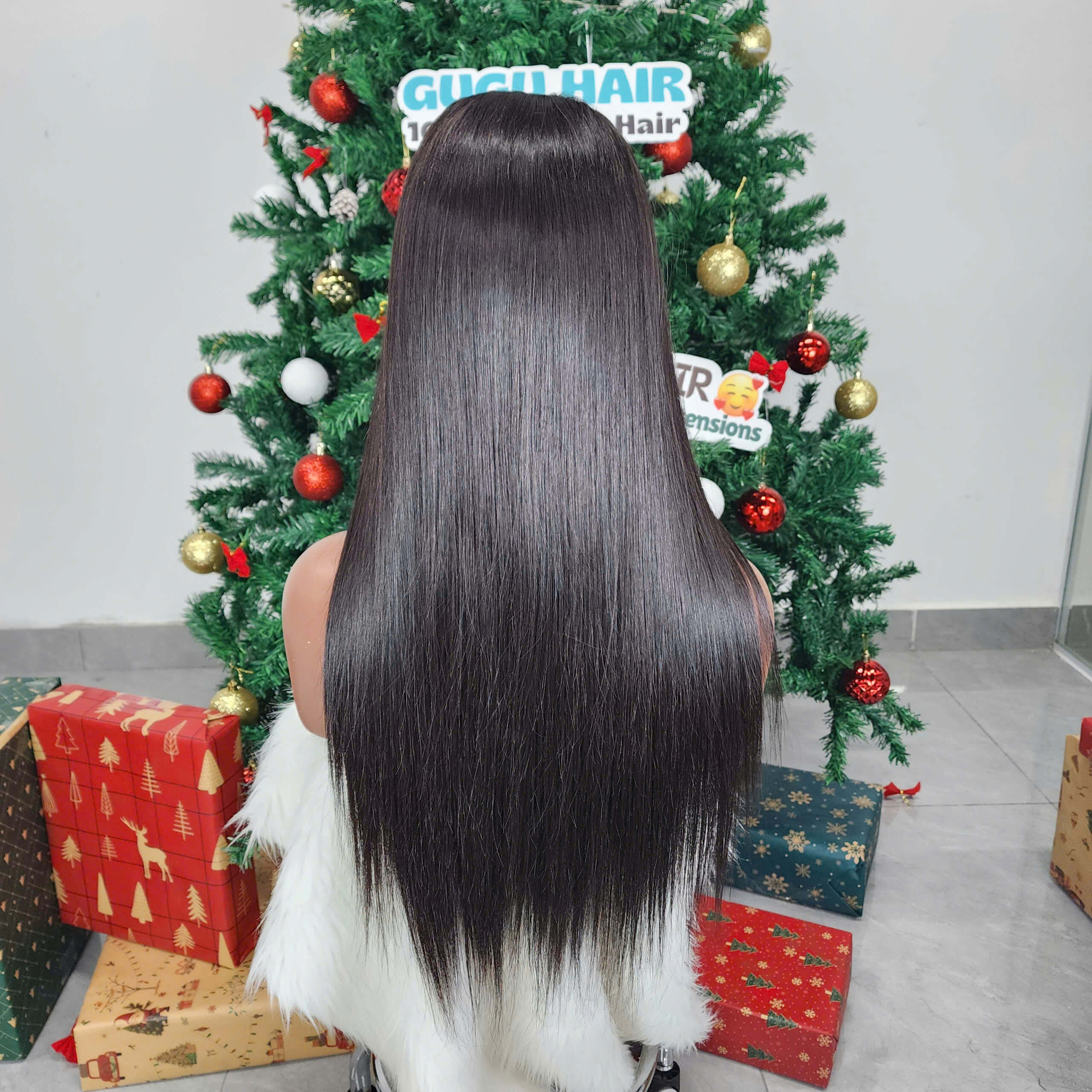 Premium 24 Inches Bone Straight Wig Natural Color Raw Vietnamese Hair