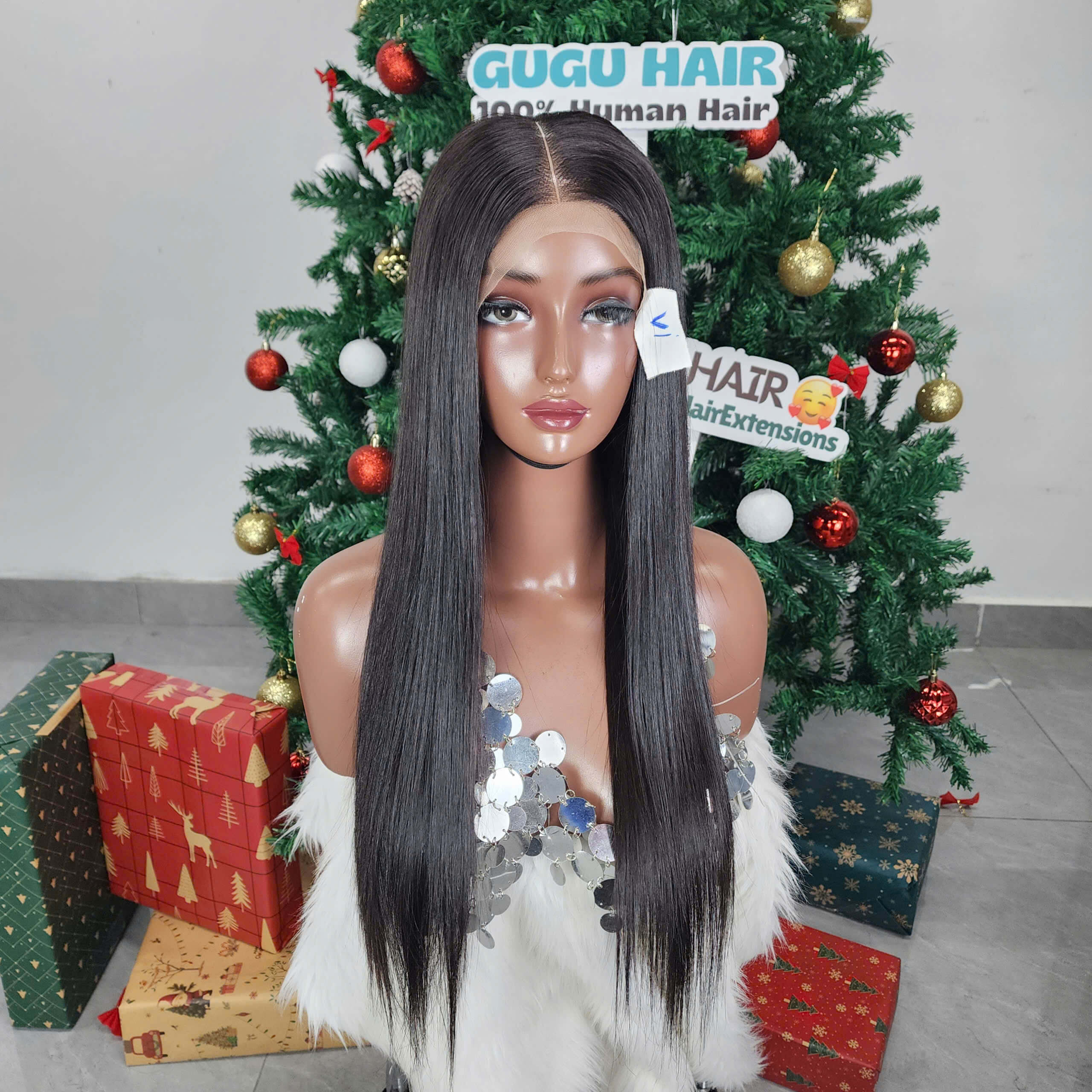 Premium 24 Inches Bone Straight Wig Natural Color Raw Vietnamese Hair