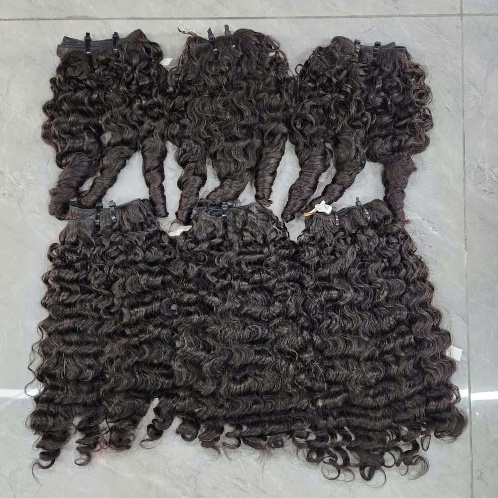 Double Drawn Burmese Curly Hair Bundles