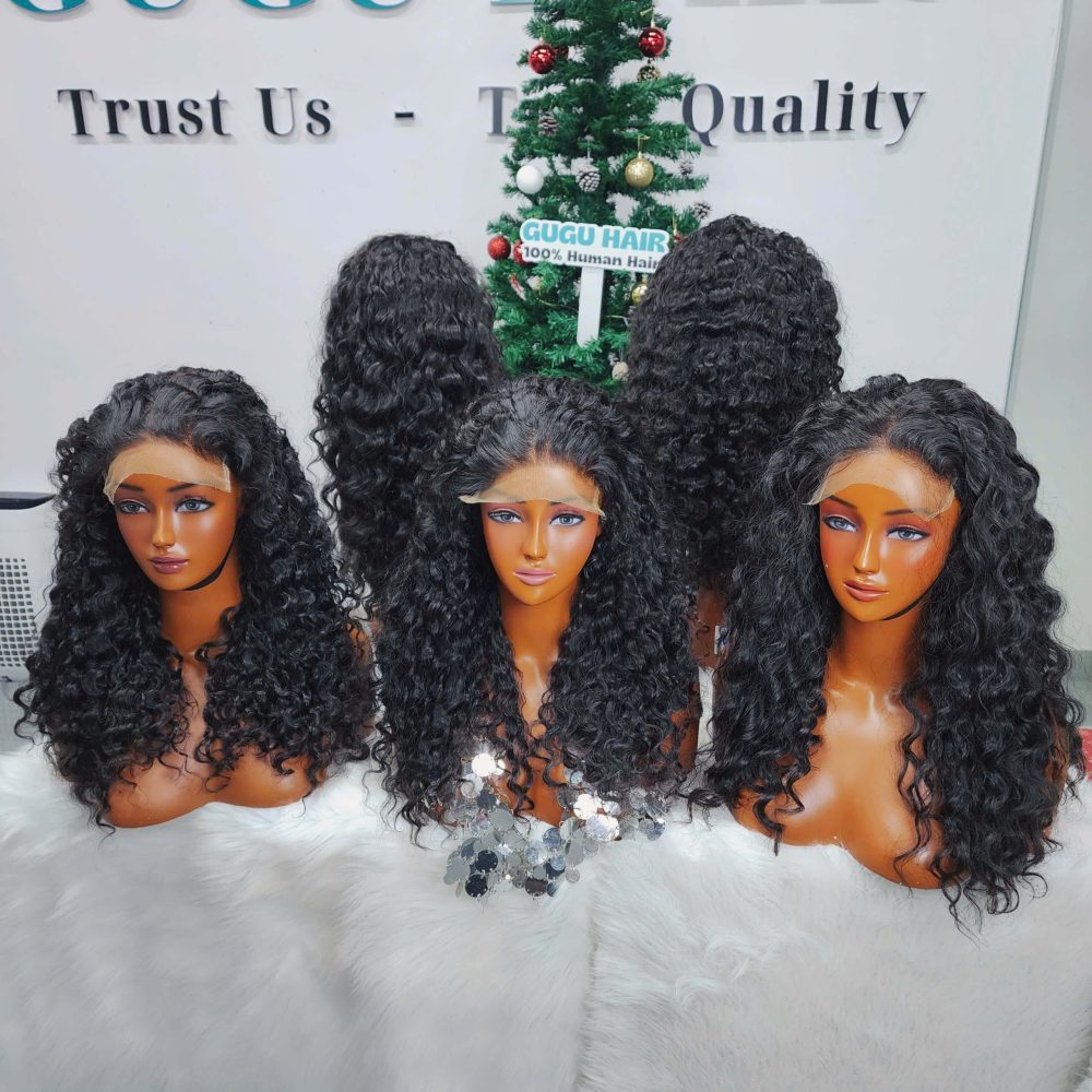 Wholesale Vietnamese Raw Hair Double Drawn Burmese Curly Wig Transparent
