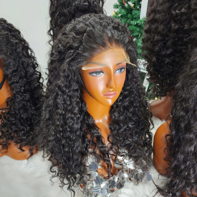 Burmese Curly Human Hair Wigs Lace Front Wig