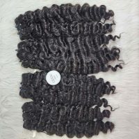 20 Inches Deep Wave Weft Hair Extension Natural Color Raw Vietnamese Hair