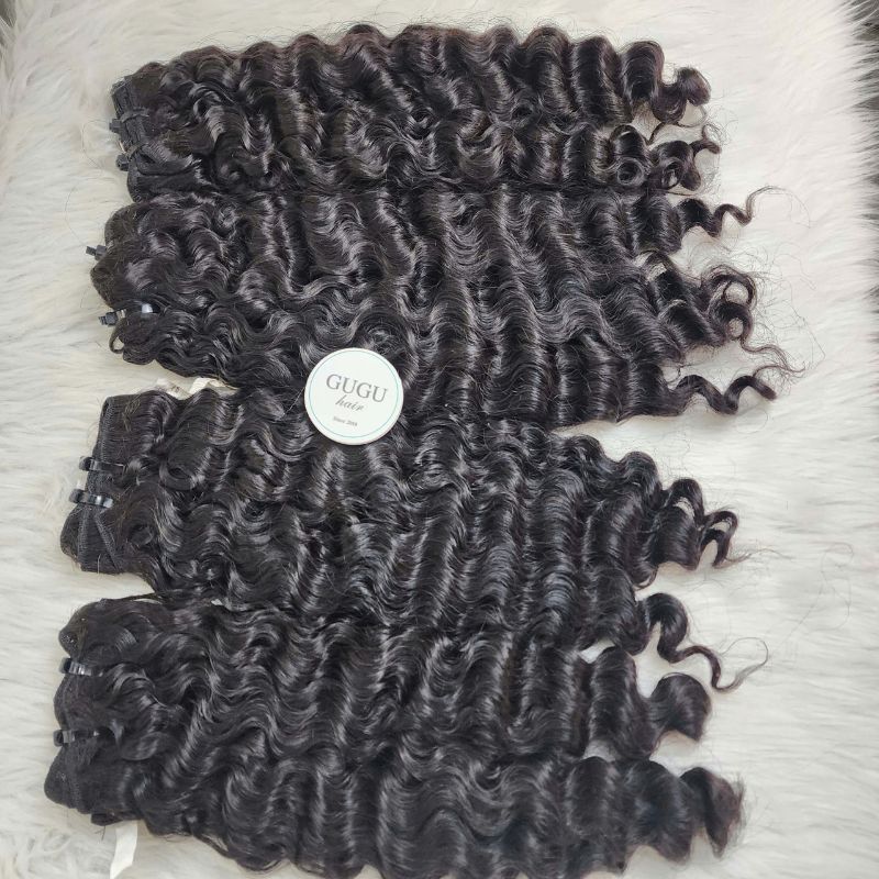 GUGU HAIR – Vietnamese Bone Straight Hair Wig – 100% Raw Human Hair 79 20 Inches Deep Wave Weft Hair Extension Natural Color Raw Vietnamese Hair
