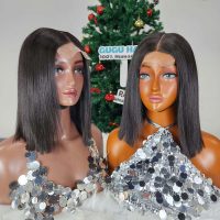 Glueness 2x6 Closure 10 Inches Bob Wigs Natural Color Raw Vietnamese Hair 2 Glueness 2x6 Closure Bob Wigs Natural Color Raw Vietnamese Hair