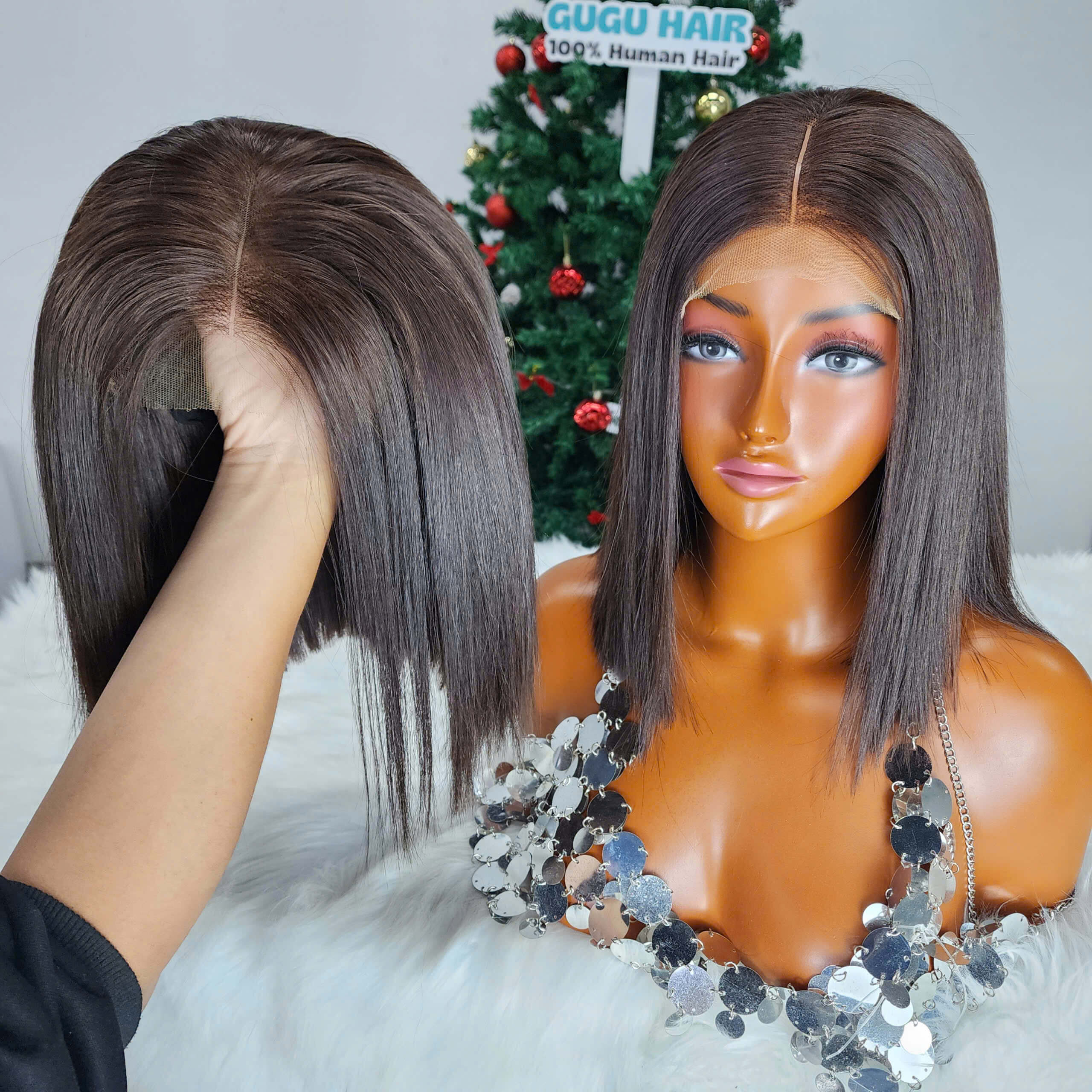 Glueless Bob Wig 10 Inch Brown – HD 4x4 Lace, Authentic Raw Vietnamese Hair 11 Brown Glueless Human Hair Bob Wig 10" – 4x4 HD Lace, High-Quality Raw Vietnamese Hair (Hanoi)