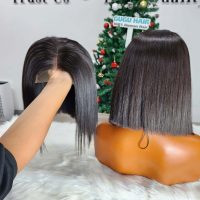 Vietnamese Human Hair Bob Wig 10 inches – Glueless HD Lace, Natural Straight | GUGUHAIR 7 Glueless Human Hair Bob Wig 10" – HD 4x4 Lace, Premium Raw Vietnamese Hair (Hanoi Source)