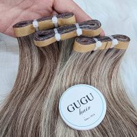 Long Tape in Real Hair Extensions Chest Brown
