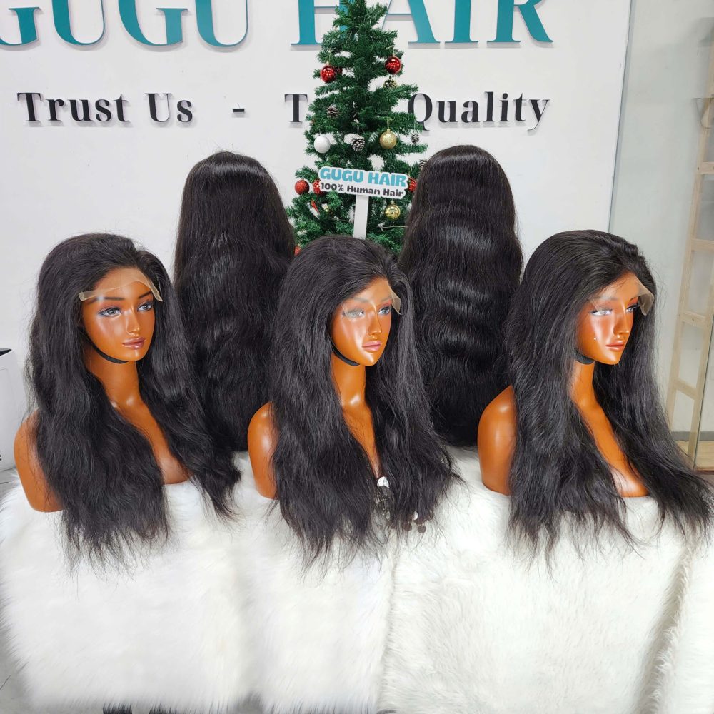 Luxury 22" Raw Vietnamese Human Hair – HD Lace Frontal, Natural Finish