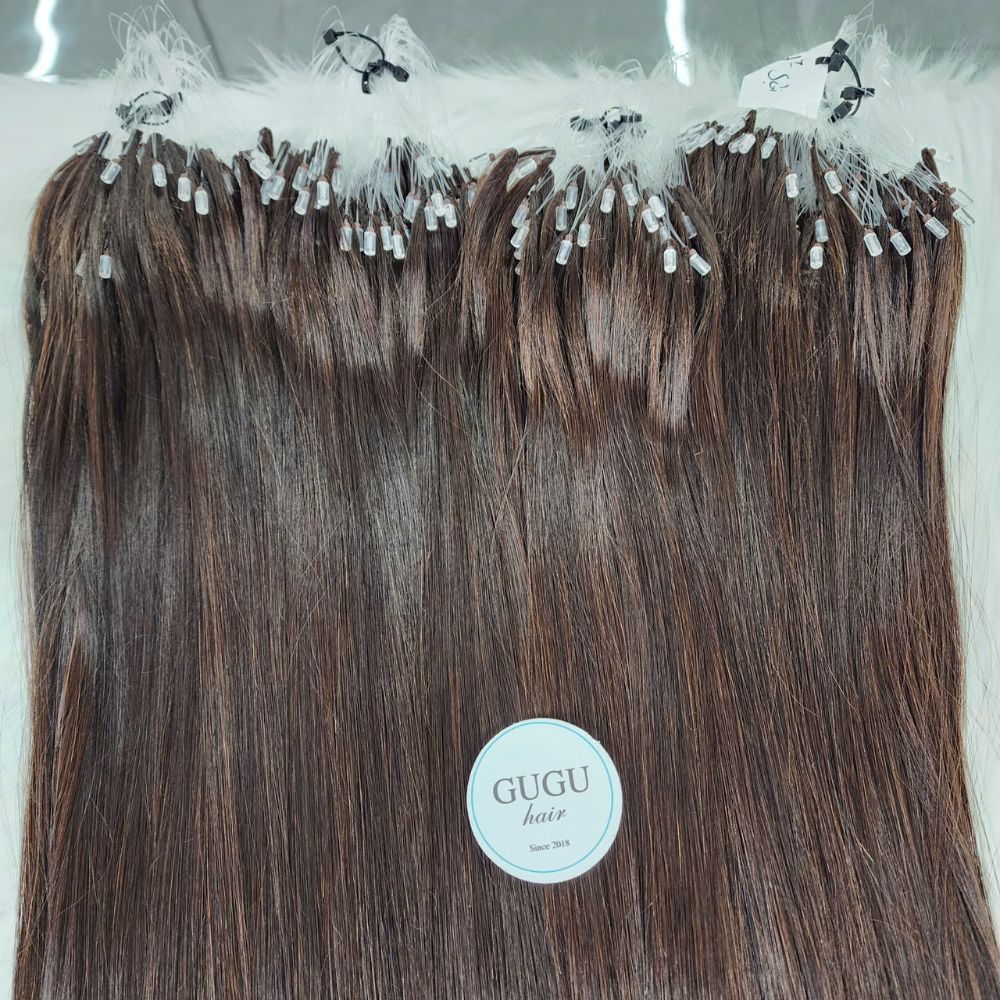 GUGU HAIR – Raw Vietnamese Human Hair Wig 106 Premium H6 Feather Weft Hair Brown Color Raw Vietnamese Hair