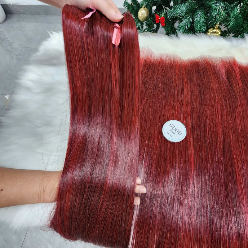 Wine Red Straight Bundles – Raw Vietnamese Hair!