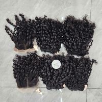 Burmese Curly Weft Hair Extension Natural Color Raw Vietnamese Hair 3 Burmese Curly Weft Hair Extension Natural Color Raw Vietnamese Hair