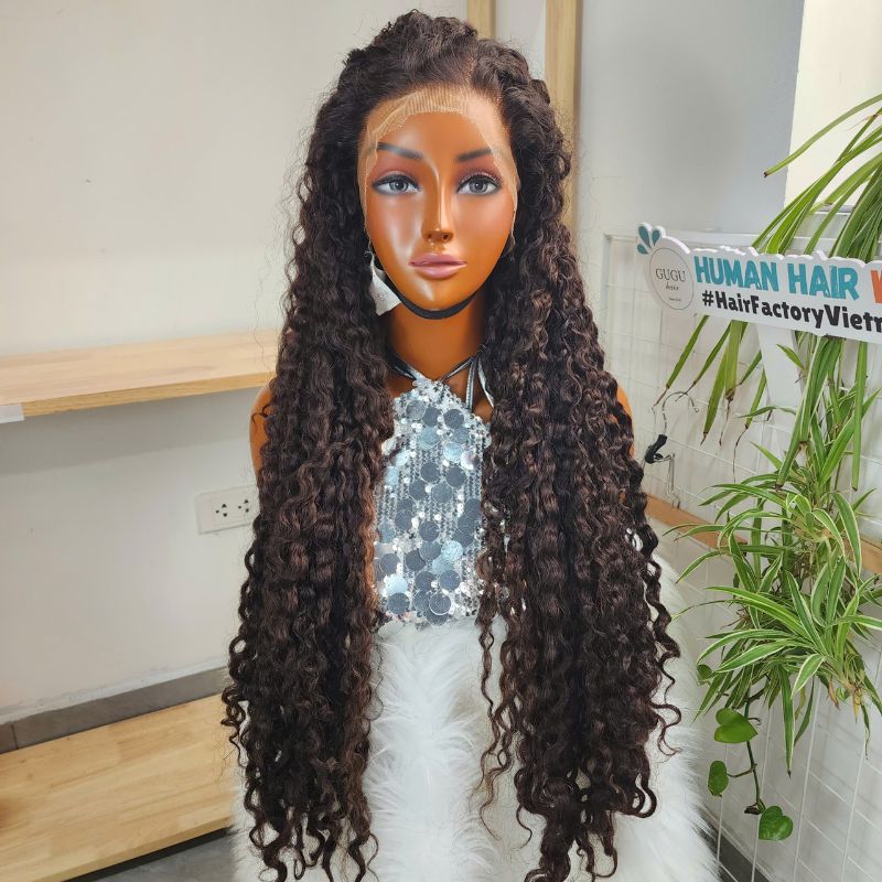 3 Bundles 30 Inches Burmese Curly Human Hair Wig