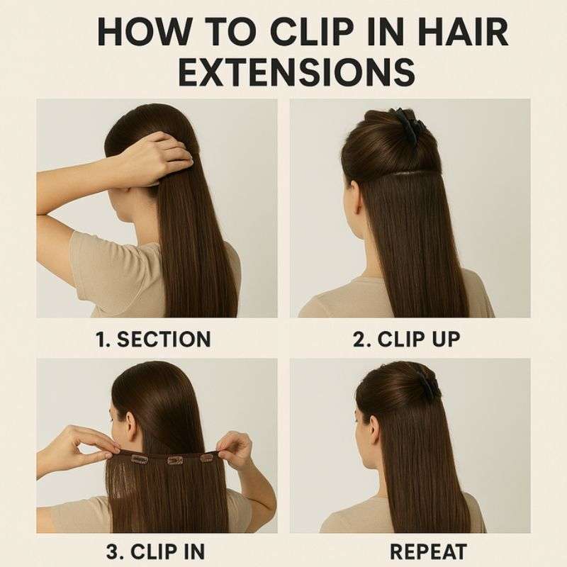 Wavy Clip-In Hair Extensions – Instant Volume, Natural Movement & Easy Glam 6 4